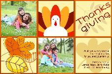 Birthday & Holiday photo templates Thanksgiving Cards-6